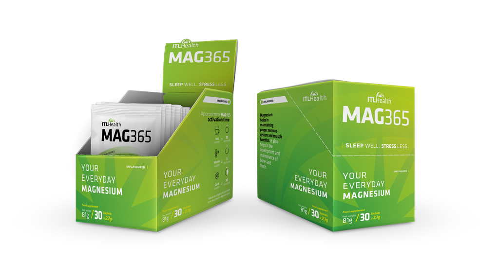 MAG365 Unflavoured – 30 Single-Serve Magnesium Sachets – ITL Health EU/UK